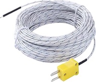 Niooliuk 20 Meters 66 ft K Type Mini-Connector Thermocouple Temperature Probe Sensor Temperature Sen