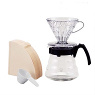 Hario V60 Hand-Brewed Coffee Four-Piece Set 100th Anniversary Filter Cup Million Sets VCND-02B Cloud