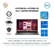 Dell Latitude L3550-i71355-16-512-W11-3 15.6" Laptop/ Notebook (i7-1355U, 16GB, 512GB, Intel, W11P) 