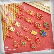 Zinc Alloy Peace and Joy Beckoning Fortune Nafu Chinese Wind Drip Oil Text Listing Everything Goes W