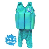 < Splash About Splash About > Short John FloatSuit Children's Buoyancy Shorts Swimsuit-Coral Green S