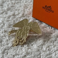 愛馬仕 Hermes 金色飛馬絲巾釦 70絲巾 90絲巾