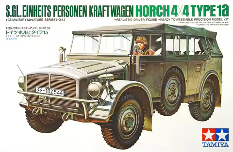 Tamiya Military Model 1/35 HORCH 4x4 TYPE1a KRAFT-WAGEN Scale Hobby 35052