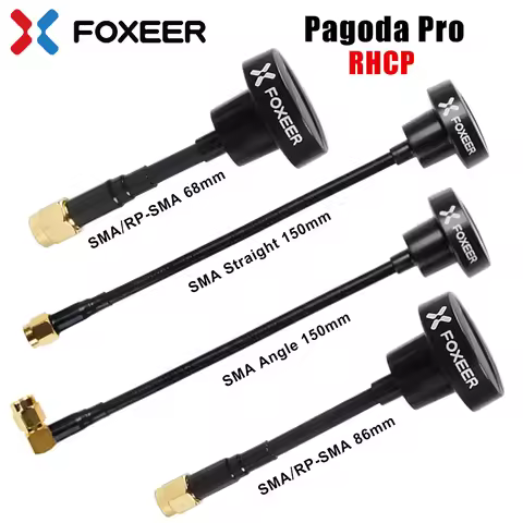 FOXEER FPV Antenna Pagoda Pro 5.8GHz 3dBi Omni Antenna RHCP SMA RP-SMA 68mm 86mm 150mm for RC FPV Ra