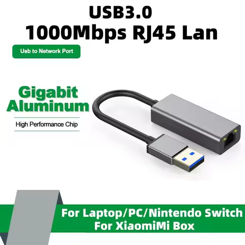 1000Mbps USB Gigabit Wired Network Card USB 3.0 to RJ45 Ethernet Lan Adapter for Notebook MacBook Xi