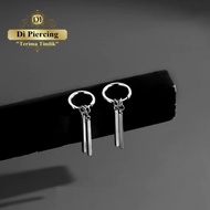 D3W 1PCS KOREAN STYLE 2-STEM HOOPS PIERCING AND CLIP EARRINGS KOREAN/ EARRINGS PIERCING EARRINGS