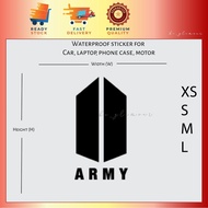 Korean pop army kpop Sticker Logo Stiker Kereta Waterproof Car Motor Laptop Helmet Vinyl Decal