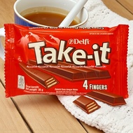 Delfi Take It 37gr Delfi Takeit 4 Fingers Premium Chocolate Wafers Delfi Chocolate FingerCemilan