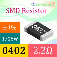 2.2R 0402 ±1% Thick Film Resistors SMD Chip Resistor 2R2 2.2Ohms