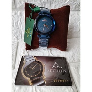 Original Fitron watch for lady stainless steel blue &amp; black silver