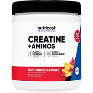 Nutricost Creatine + Aminos 30 Servings ( Punch Flavored) - 5,000mg Creatine Monohydrate + 5000mg Am