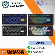 Flexi Tech AKKO 5075B Plus Tri-Mode Hot-Swappable Keyboard - Cream Yellow Pro / Cream Blue Pro