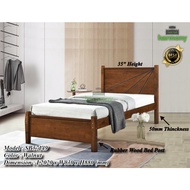 Harmony Oakland Wooden Single Bed Frame / Solid Wood Single Bed / Katil Bujang Kayu / Katil Single /Bedroom Furniture
