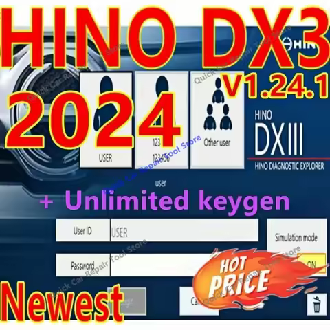 2026 hot selling newest Hino Diagnostic EXplorer 3- Hino DX3 V1.24.1 [0.2 2024]+Keygen free installa