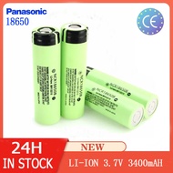 ถ่านชาร์จPanasonic แบตเตอรี่ 18650 3.7V 3400mAh แบตเตอรี่ลิเธียม ถ่านโซล่าเซล ถ่านปัตตาเลี่ยน แบตสว่านไฟฟ้า แบตเตอรี่ไฟฉาย แบตเตอร อเนกประสงค์ พานาโซนิค ถ่านชาร์จ ถ่านไฟฉาย 1ก้อน ถ่านชาร์จคุณภาพสูง หัวแบน แบตเตอรี่ Rechargeable lithium Li-ion Battery