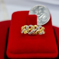 Murni Mewah Emas916, Cincin Pasirs1 Str Rh D Crki 7255 0.7 cm Pd