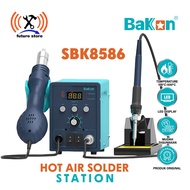 BAKON SBK8586 Steam Blower - DIGITAL Steam Blower Soldering Iron + Soldering STATION - Original 2-In