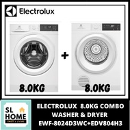 {KL & Selangor Only}ELECTROLUX 8.0KG FRONT LOAD WASHING MACHINE EWF-8024D3WC + 8.0KG DRYER EDV-804H3