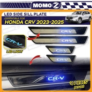 Car Honda CRV CR-V 2023 - 2025 LED Door Side Sill Plate Step Blue Interior Accessories Pintu Kereta