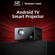 GOOJODOQ โปรเจคเตอร์ 1080P รองรับ 4K 600ANSI 300" Auto Focus & Keystone Google Voice Assistant รองรั