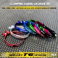 CARBON CLAMP CLAMP 38 INTAKE CLAMPING CARBON BINDING 38 NINJA R RR SS SIZE 38 TMX PWK PWM LECTRON CN