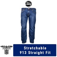 GA Blue Men's Straight Fit Stretchable Jeans Normal Rise 99131901 Blue