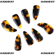 HANIRAY 8PCS Guzheng Finger Picks, Tortoiseshell Transparent Blue Color Plastic Guzheng Nail Covers,