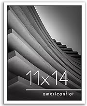 Americanflat 11x14 Picture Frame in White - Thin Border Photo Frame with Shatter-Resistant Glass - Wall Picture Frame with Hanging Hardware Included for Horizontal or Vertical Display Format