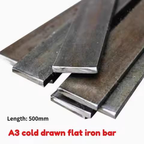 1/2Pcs Thick 2/3/4/5/6mm A3 Iron Bar Flat Steel Cold Drawn Iron Sheet Q235 Steel Bar Zero Cutting La