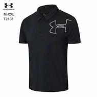 NEW เสื้อโปโลผู้ชาย UnderArmour เสื้อกีฬาแขนสั้นและการออกกำลังกายเพื่อสุขภาพ