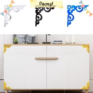 PDONY 4PCS Mirror Wall Corner Sticker, Self Adhesive Room Decor Mirror Sticker, Fashion Acrylic DIY Cabinet Decals Home