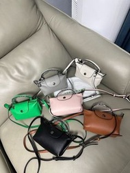 順豐包郵    🩷Longchamp龍驤 真皮牛皮mini迷你餃子包