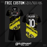 Jersey Futsal Free Nama dan Nomor Kaos Futsal 1 Set Baju dan Celana kaos Bola Jersey Bola