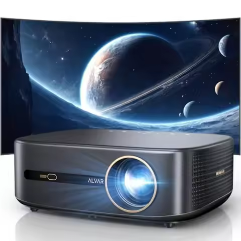 Outdoor Smart Projector with WiFi 6 Bluetooth 30W Speakers Native 1080P Auto Focus Keystone Black Bu