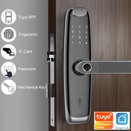 Smart Digital lock Biometric Fingerprint Intelligent Tuya APP Password IC Card Electronic Door Lock Home Security X8TY