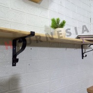 KAYU Kitchen shelf 100x20 teak wood shelf shelf, pine wood, multi-purpose wall-mounted hanging shelf