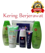 VIVA PAKET ANTI JERAWAT CLEAN MASK OIL / MILK CLEANSER FACE TONIK LEMON / GREEN TEA / ACNE LOTION & 