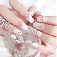 Pslsu fake nails fake nails fake nails nail art fake nails 3d flower white model