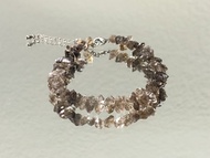 天然~美國赫基蒙水晶 油滴閃靈鑽手鍊、油膽閃靈鑽 水晶手鍊