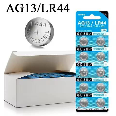 10-100PCS AG13 LR44 A76 1.55V Button Batteries for Watch Toys Remote L1154 SP76 SR44 LR1154 357 303 