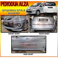 PERODUA ALZA 2010-2013 SPORTIVO STYLE FULLSET BODYKIT (SPORTIVO) SKIRT LIP FOR ALZA FRONT SKIRT SIDE SKIRT REAR SKIRT