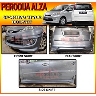 PERODUA ALZA 2010-2013 SPORTIVO STYLE FULLSET BODYKIT (SPORTIVO) SKIRT LIP FOR ALZA FRONT SKIRT SIDE