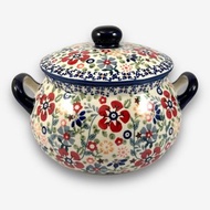 波蘭手繪手工陶-湯鍋 20cm 碎花裙系列 設計師款