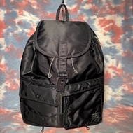 98% new Porter x beams x rocky mountain tanker genuine leather based nylon drawstring backpack rucks