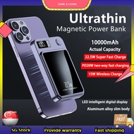 SG Magnetic Power Bank 10000mAh Fast Charging PowerBank PD20W Wireless Powerbank Ultra-thin portable with LED Display