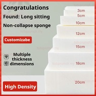 Sponge Cushion, Custom Thick Hardened 35D/50D/60D Density Foam Pad, Bay Window Mahogany Solid Wood C