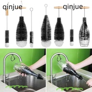 QINJUE Soda Stream Bottle Brush, With Beechwood Handle Kitchen Cleaning Tool Glassware Jars Cleaner, Multi-functional Dust Removal Drink Wineglass Bottle Cup Cleaning Brush Home