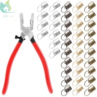 41 Pcs Key Fob Hardware Set 40 Pcs Key Fob Hardware with 1 Pc Key Fob Pliers 4 Colors Metal Key Fob 
