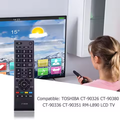 For Toshiba CT-90326 CT-90380/Toshiba CT-90336 CT-90351 Plastic Remote Control Replacement Televisio