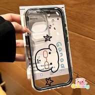 Cute Red Glasses Line Dog Ganadi Cases For OPPO A3i Plus A2 Pro A2M A1S A1i R15 Clear Shockproof Col